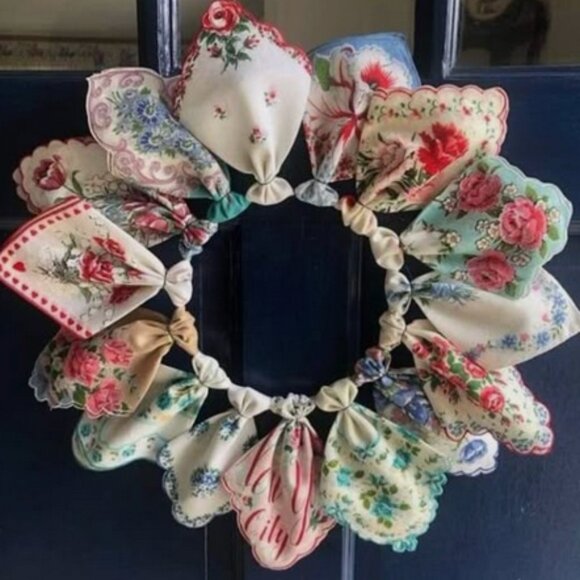 Jean d ‘orly Paris Signed Floral Handkerchief Pink Hanky - Picture 13 of 14